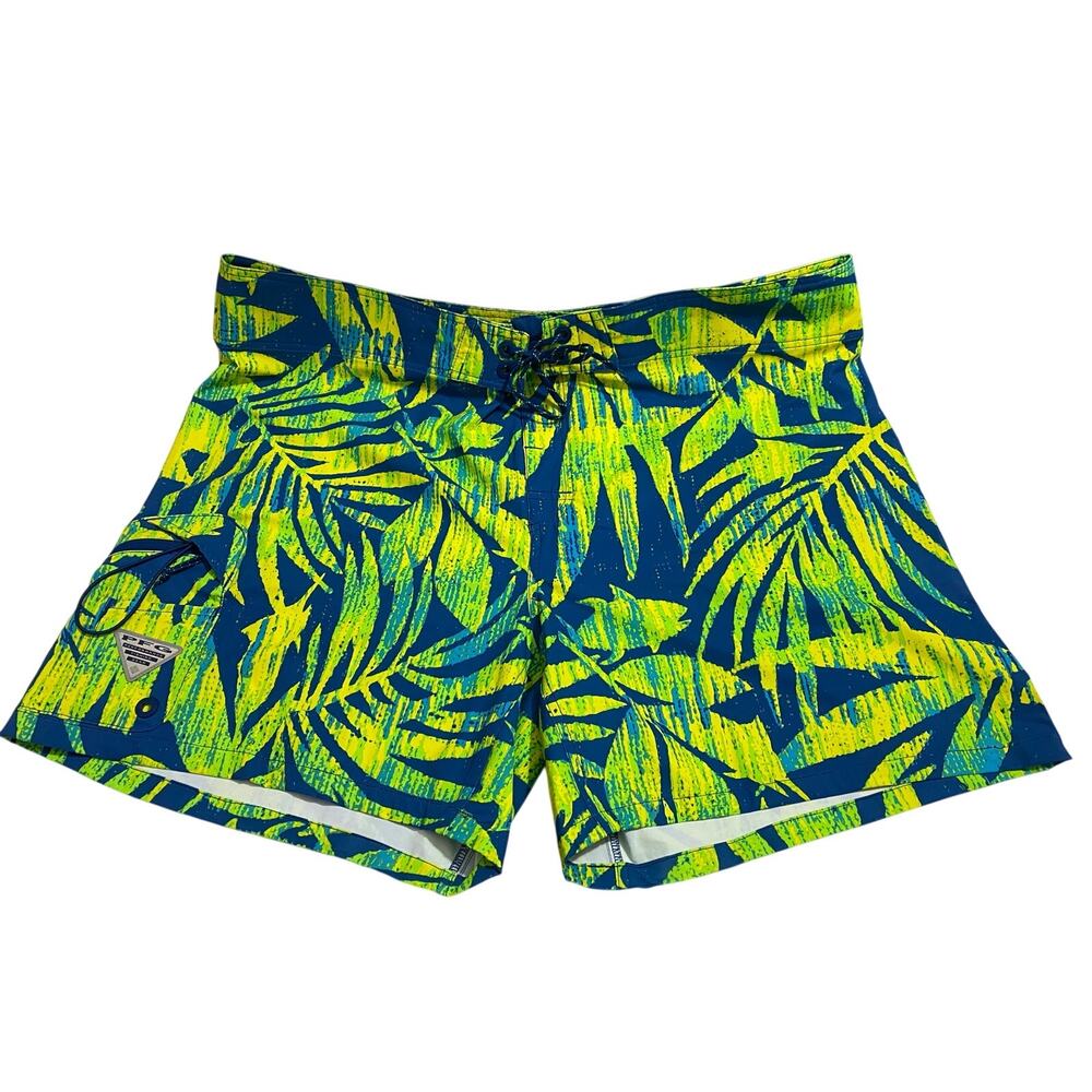 COLUMBIA PFG Men’s Board Shorts Palm Leaf Green Size 44